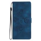 For Honor X9c Flower Butterfly Embossing Pattern Leather Phone Case(Blue) - 2