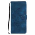 For Honor 400 Global 156.5mm Flower Butterfly Embossing Pattern Leather Phone Case(Blue) - 2