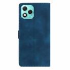 For Honor 400 Lite Global Flower Butterfly Embossing Pattern Leather Phone Case(Blue) - 3