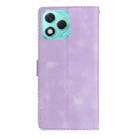 For Honor 400 Lite Global Flower Butterfly Embossing Pattern Leather Phone Case(Purple) - 3