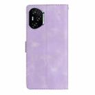 For Honor 400 Pro Global 160.8mm Flower Butterfly Embossing Pattern Leather Phone Case(Purple) - 3