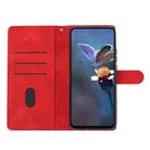 For Honor X6c 4G Flower Butterfly Embossing Pattern Leather Phone Case(Red) - 3