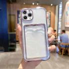 For iPhone 11 Pro Electroplated Frame Card Slot TPU Phone Case(Purple) - 1
