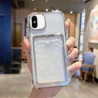 For iPhone X / XS Electroplated Frame Card Slot TPU Phone Case(Silver) - 1