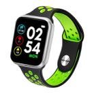 F8 Pro 1.3 inch Touch Screen Smart Bracelet, Support Sleep Monitor / Blood Pressure Monitoring / Blood Oxygen Monitoring / Heart Rate Monitoring, Shell Color:Silver(Black Green) - 1