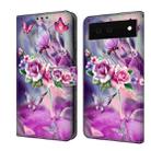 For Google Pixel 6 Crystal 3D Shockproof Protective Leather Phone Case(Butterfly) - 1