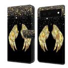 For Google Pixel 6 Crystal 3D Shockproof Protective Leather Phone Case(Golden Wings) - 1