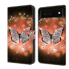 For Google Pixel 6 Crystal 3D Shockproof Protective Leather Phone Case(Crystal Butterfly) - 1
