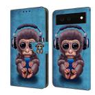 For Google Pixel 6a Crystal 3D Shockproof Protective Leather Phone Case(Orangutan) - 1