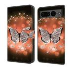 For Google Pixel 7 Crystal 3D Shockproof Protective Leather Phone Case(Crystal Butterfly) - 1