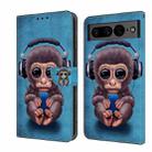 For Google Pixel 7 Crystal 3D Shockproof Protective Leather Phone Case(Orangutan) - 1