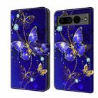 For Google Pixel 7 Crystal 3D Shockproof Protective Leather Phone Case(Diamond Butterfly) - 1