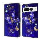 For Google Pixel 7 Pro Crystal 3D Shockproof Protective Leather Phone Case(Diamond Butterfly) - 1