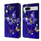 For Google Pixel 7a Crystal 3D Shockproof Protective Leather Phone Case(Diamond Butterfly) - 1