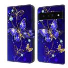 For Google Pixel 6 Pro Crystal 3D Shockproof Protective Leather Phone Case(Diamond Butterfly) - 1