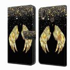 For Huawei P20 Lite Crystal 3D Shockproof Protective Leather Phone Case(Golden Wings) - 1