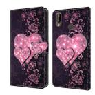 For Huawei P20 Lite Crystal 3D Shockproof Protective Leather Phone Case(Lace Love) - 1