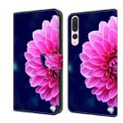 For Huawei P20 Pro Crystal 3D Shockproof Protective Leather Phone Case(Pink Petals) - 1
