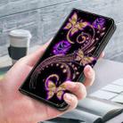 For Huawei P20 Pro Crystal 3D Shockproof Protective Leather Phone Case(Purple Flower Butterfly) - 6