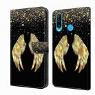 For Huawei P30 Lite Crystal 3D Shockproof Protective Leather Phone Case(Golden Wings) - 1