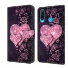 For Huawei P30 Lite Crystal 3D Shockproof Protective Leather Phone Case(Lace Love) - 1