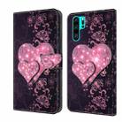 For Huawei P30 Pro Crystal 3D Shockproof Protective Leather Phone Case(Lace Love) - 1