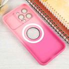 For iPhone 13 Pro Max Gradient Silicone Shockproof Magsafe Phone Case with Lens Film(Pink Rose) - 5