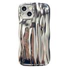 For iPhone 14 Plus Electroplating Water Ripple TPU Phone Case(Silver) - 1