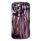 For iPhone 14 Plus Electroplating Water Ripple TPU Phone Case(Purple) - 1