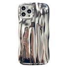 For iPhone 14 Pro Electroplating Water Ripple TPU Phone Case(Silver) - 1