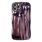 For iPhone 14 Pro Electroplating Water Ripple TPU Phone Case(Purple) - 1