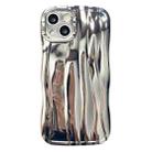 For iPhone 13 Electroplating Water Ripple TPU Phone Case(Silver) - 1