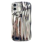 For iPhone 12 Electroplating Water Ripple TPU Phone Case(Silver) - 1