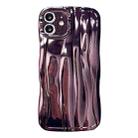 For iPhone 12 Electroplating Water Ripple TPU Phone Case(Purple) - 1