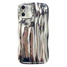 For iPhone XS Max Electroplating Water Ripple TPU Phone Case(Silver) - 1