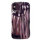 For iPhone XS Max Electroplating Water Ripple TPU Phone Case(Purple) - 1