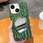 For iPhone 14 Plus Embossed Rock Texture Mirror TPU Phone Case(Green) - 1