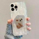 For iPhone 14 Pro Embossed Rock Texture Mirror TPU Phone Case(Translucent) - 1