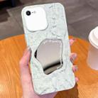 For iPhone SE 2022 /2020 / 8 / 7 Embossed Rock Texture Mirror TPU Phone Case(Milk Green) - 1