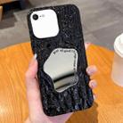 For iPhone SE 2022 /2020 / 8 / 7 Embossed Rock Texture Mirror TPU Phone Case(Black) - 1