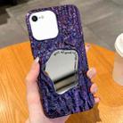 For iPhone SE 2022 /2020 / 8 / 7 Embossed Rock Texture Mirror TPU Phone Case(Deep Purple) - 1