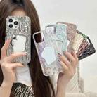 For iPhone 12 Pro Max Embossed Rock Texture Mirror TPU Phone Case(Milk White) - 2