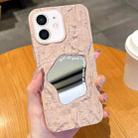 For iPhone 11 Embossed Rock Texture Mirror TPU Phone Case(Pink) - 1