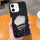 For iPhone 11 Embossed Rock Texture Mirror TPU Phone Case(Black) - 1