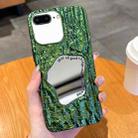 For iPhone 8 Plus / 7 Plus Embossed Rock Texture Mirror TPU Phone Case(Green) - 1