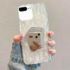 For iPhone 8 Plus / 7 Plus Embossed Rock Texture Mirror TPU Phone Case(Translucent) - 1