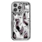 For iPhone 14 Pro Electroplating Meteorite Texture TPU Phone Case(Silver) - 1