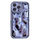 For iPhone 14 Pro Max Electroplating Meteorite Texture TPU Phone Case(Blue) - 1