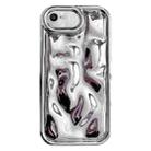 For iPhone SE 2022 /2020 / 8 / 7 Electroplating Meteorite Texture TPU Phone Case(Silver) - 1