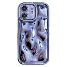 For iPhone 12 Electroplating Meteorite Texture TPU Phone Case(Blue) - 1